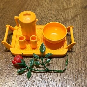 Vintage 1983 Barbie Tea Set with Tray